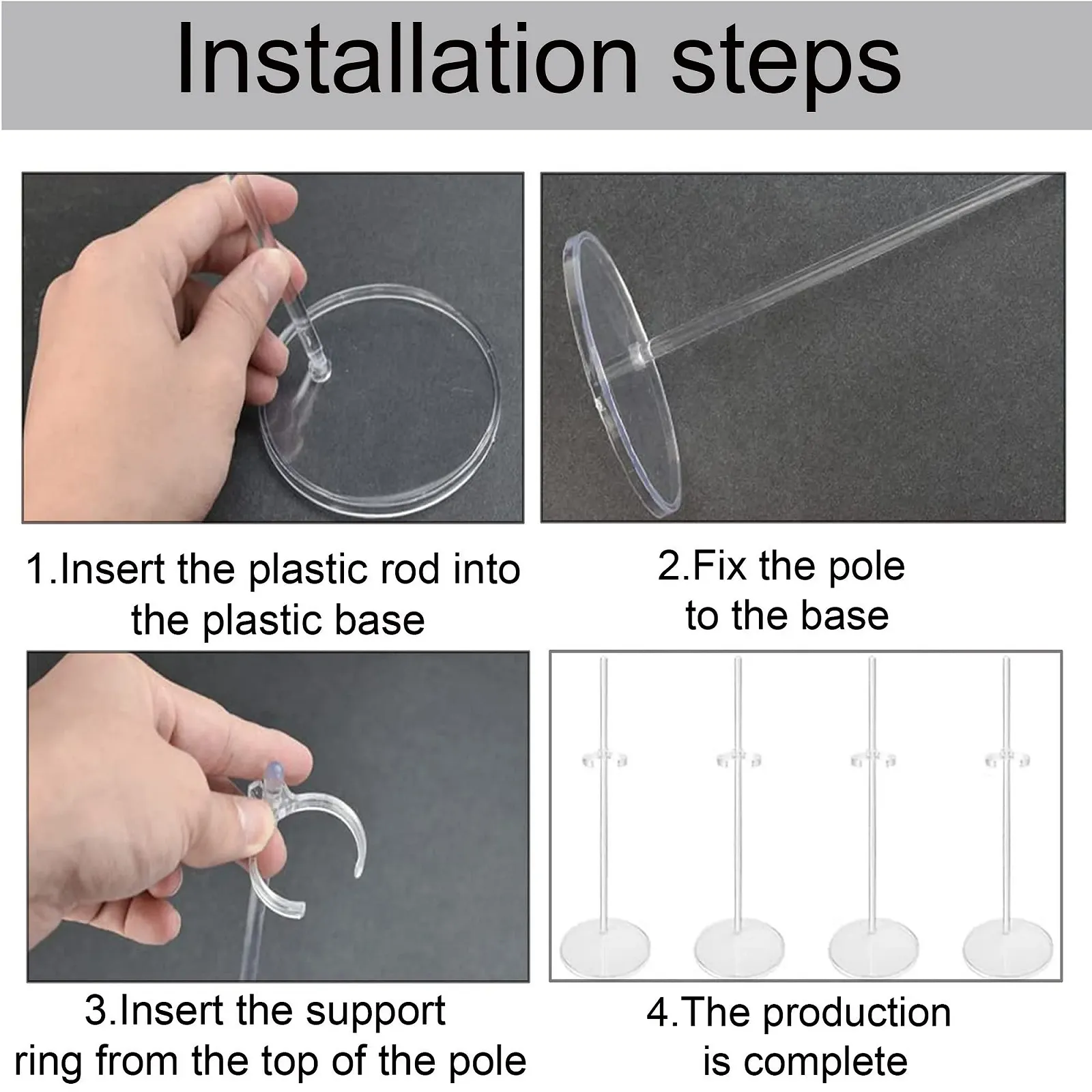 Стойка YZSZ D110130160 для ляльок Барбі прозора пластикова регульована міцна непорушна для іграшок, фото №5 Стойка YZSZ D110130160 для ляльок Барбі прозора пластикова регульована міцна непорушна для іграшок, фото №5
