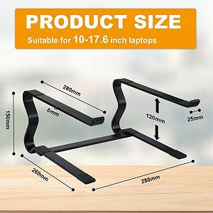 Подставка для ноутбука металлическая Настольная подставка для ноутбука Держатель для MacBook Черный Держатель для ноутбука Совместим с ноутбуками 10-17,6 дюймов synthetic.ua - Фото 1