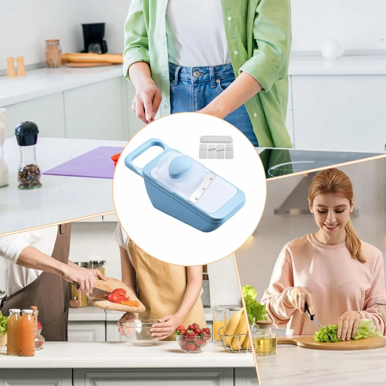 Овочерізка Багатофункціональна подрібнювачка для картоплі та їжі Ручна, фото №4 Овочерізка Багатофункціональна подрібнювачка для картоплі та їжі Ручна, фото №4