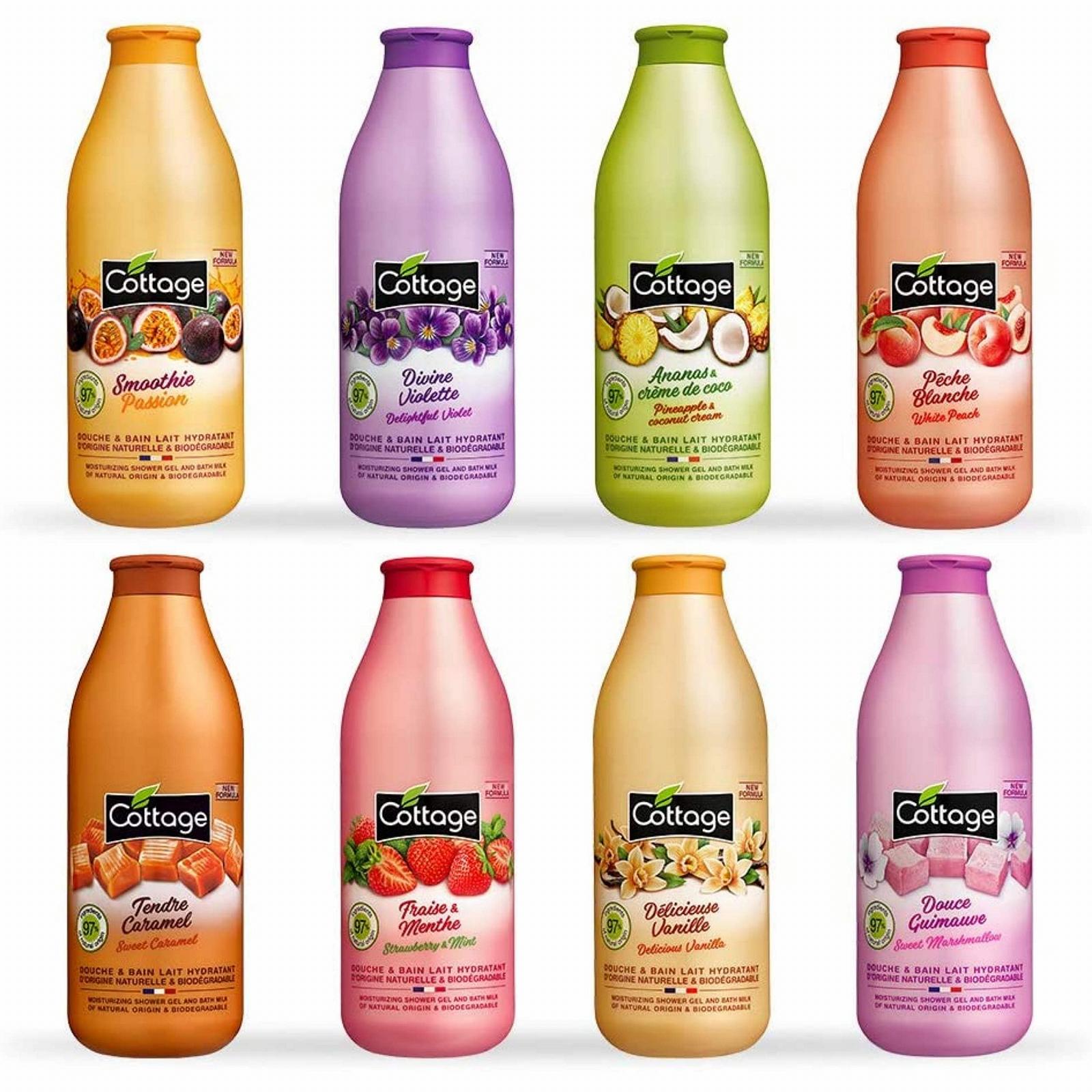 Гель для душу та ванни Cottage Moisturising Milk Purple 97% Ingredients of Natural Origin 2 x 750 мл, фото №5