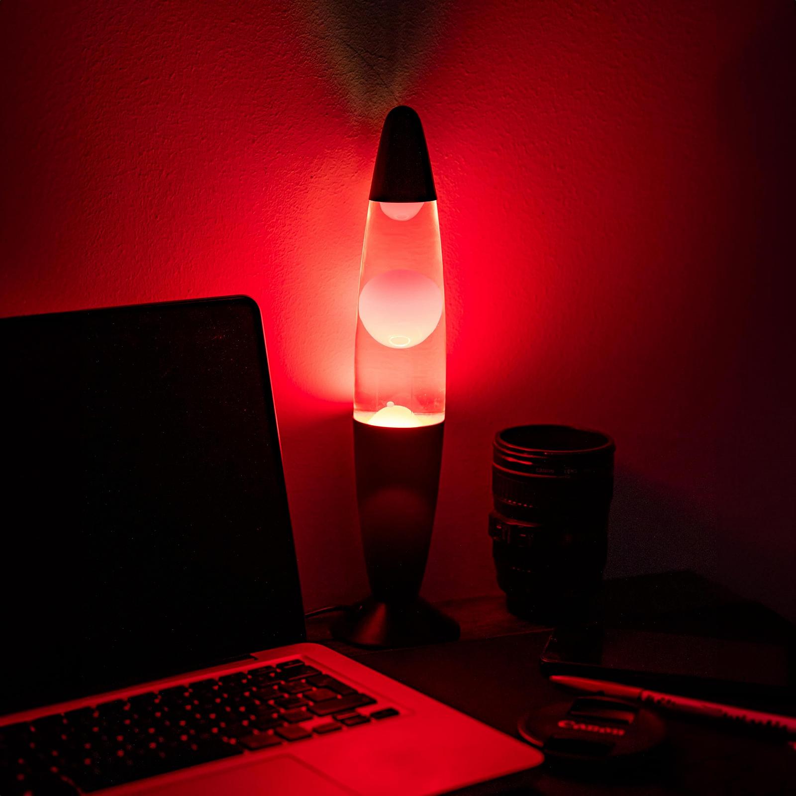 Лавова лампа GIFTMARKET ретро 34 x 8,5 см з 2 лампочками Червона, фото №4