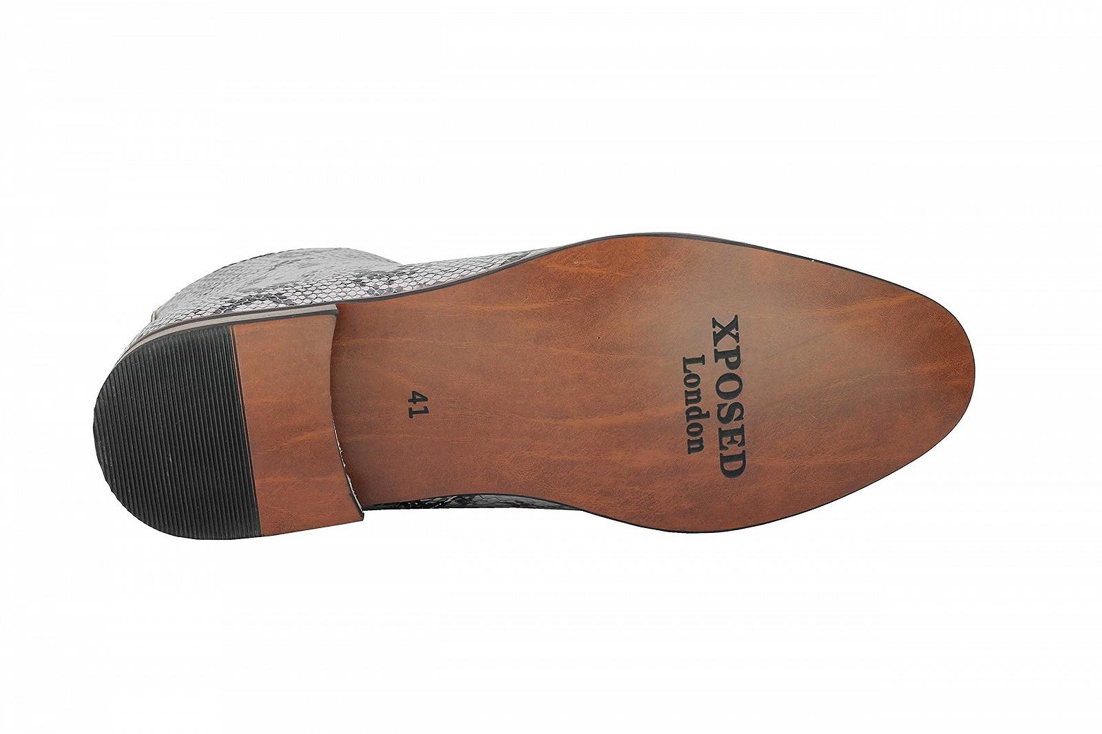 Челси ботинки Xposed Искусственная лакированная кожа Змеиный принт, фото №4