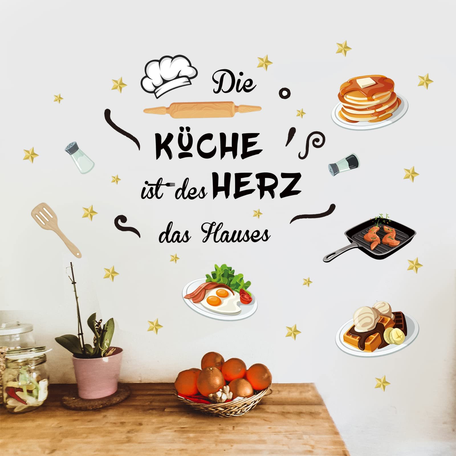 Наклейки на стіну Кухня Написи та кухонне приладдя Вінілові 44 шт. Багатоколірні, фото №5 Наклейки на стіну Кухня Написи та кухонне приладдя Вінілові 44 шт. Багатоколірні, фото №5