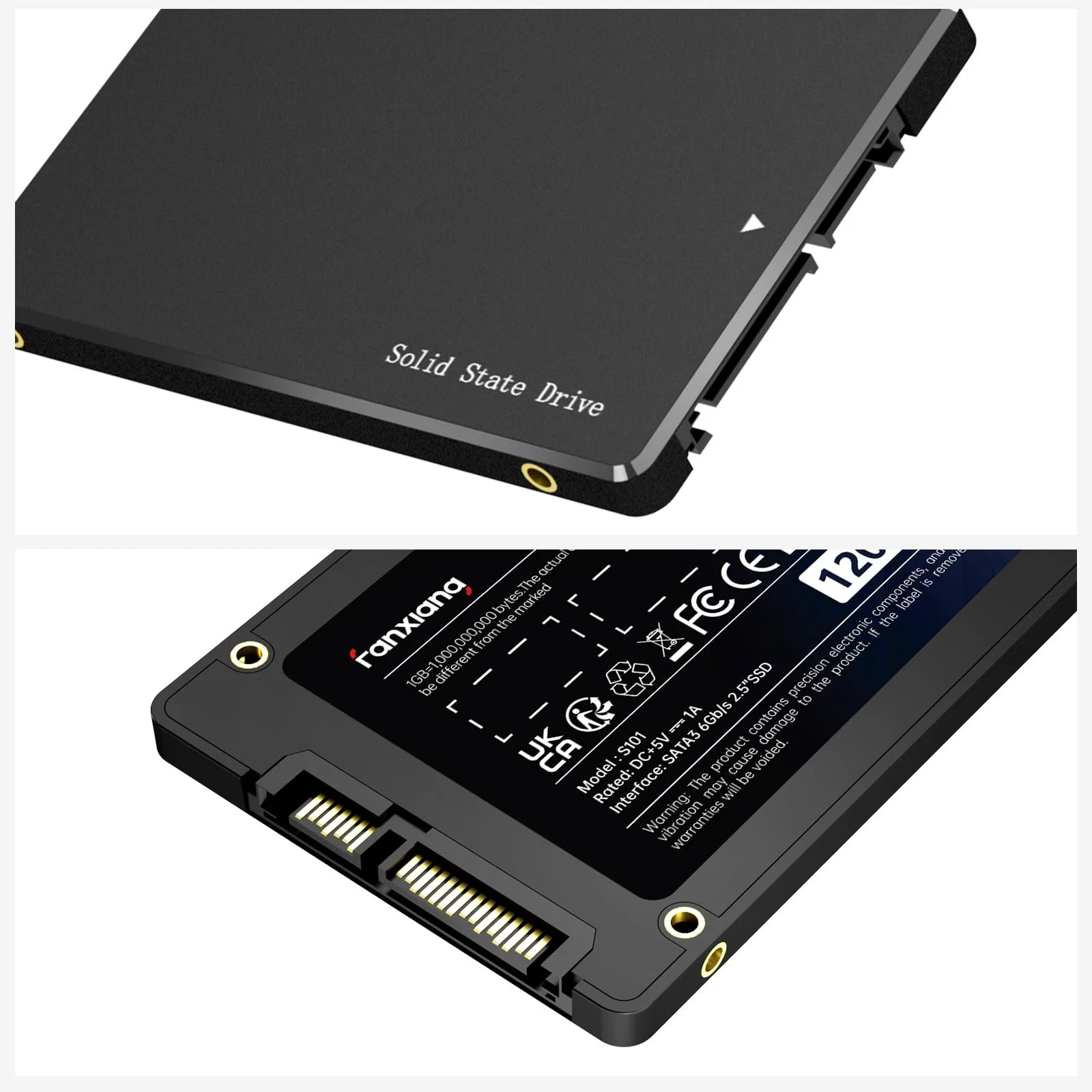 SSD fanxiang S101 256GB SATA III 6 ГБ/с 2.5 дюйма Чорний, фото №6