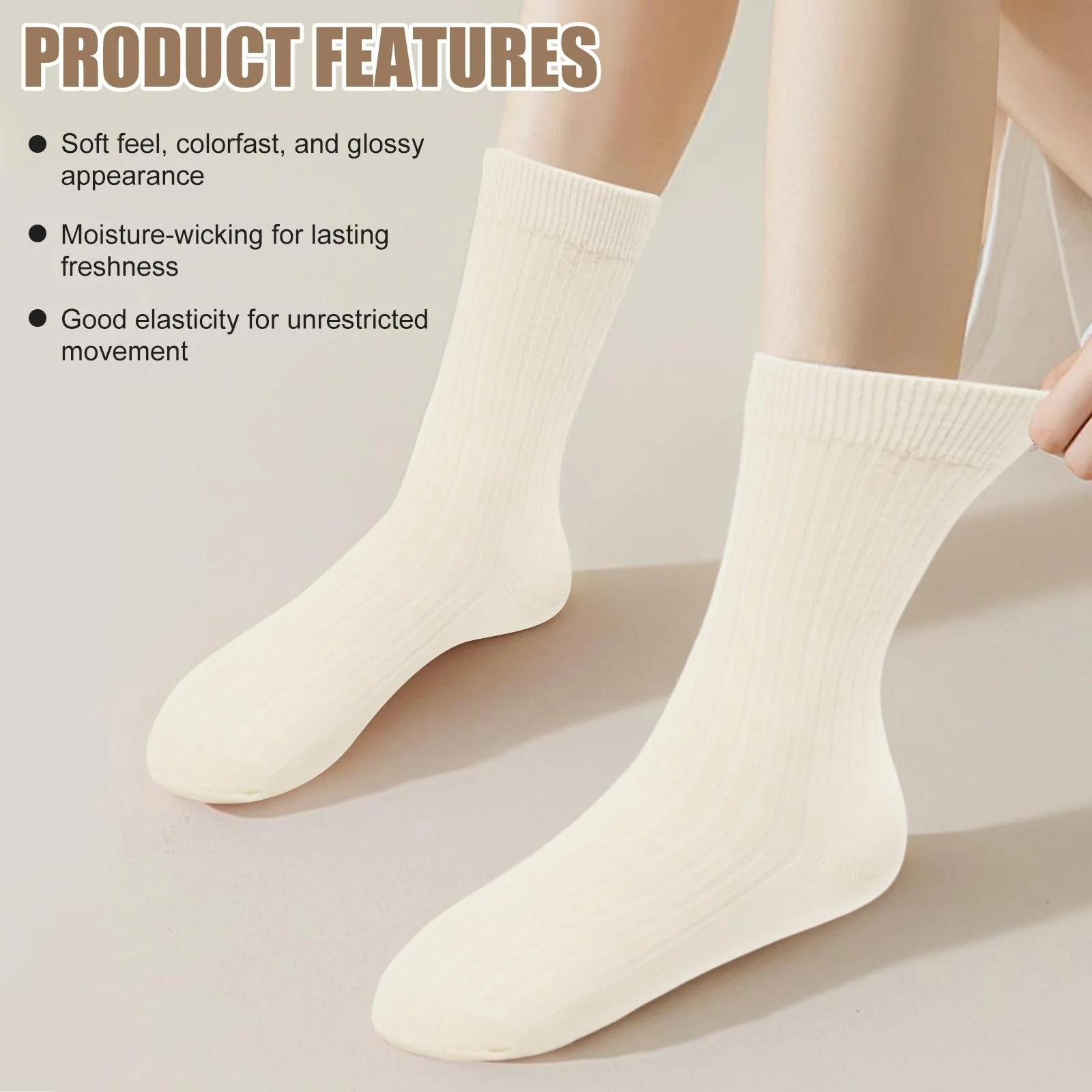 Носки Женские Bamboo, 6 пар, 32-37, Комфортные, Без Эластичной Резинки, фото №3