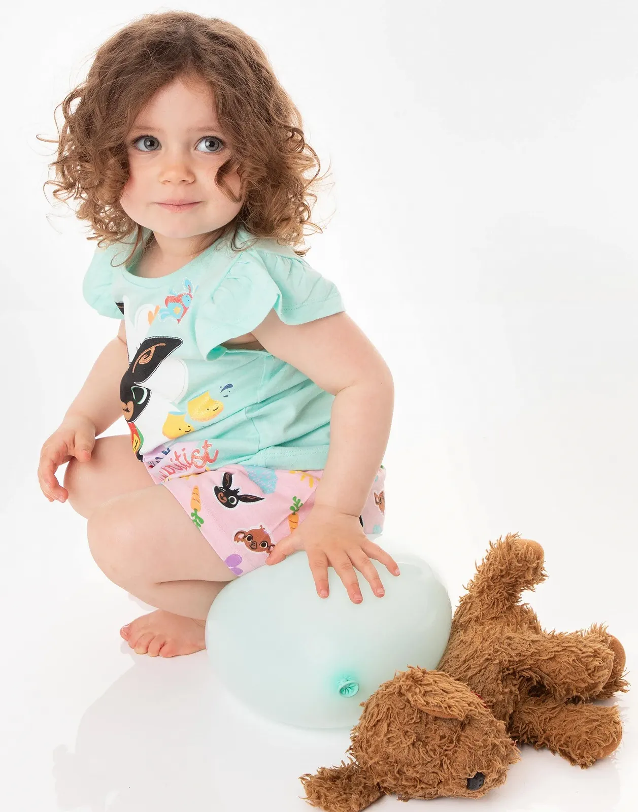 Пижама Bing Bunny Для девочек Sula персонаж CBeebies Рубашка Шорты Детская пижама, фото №4