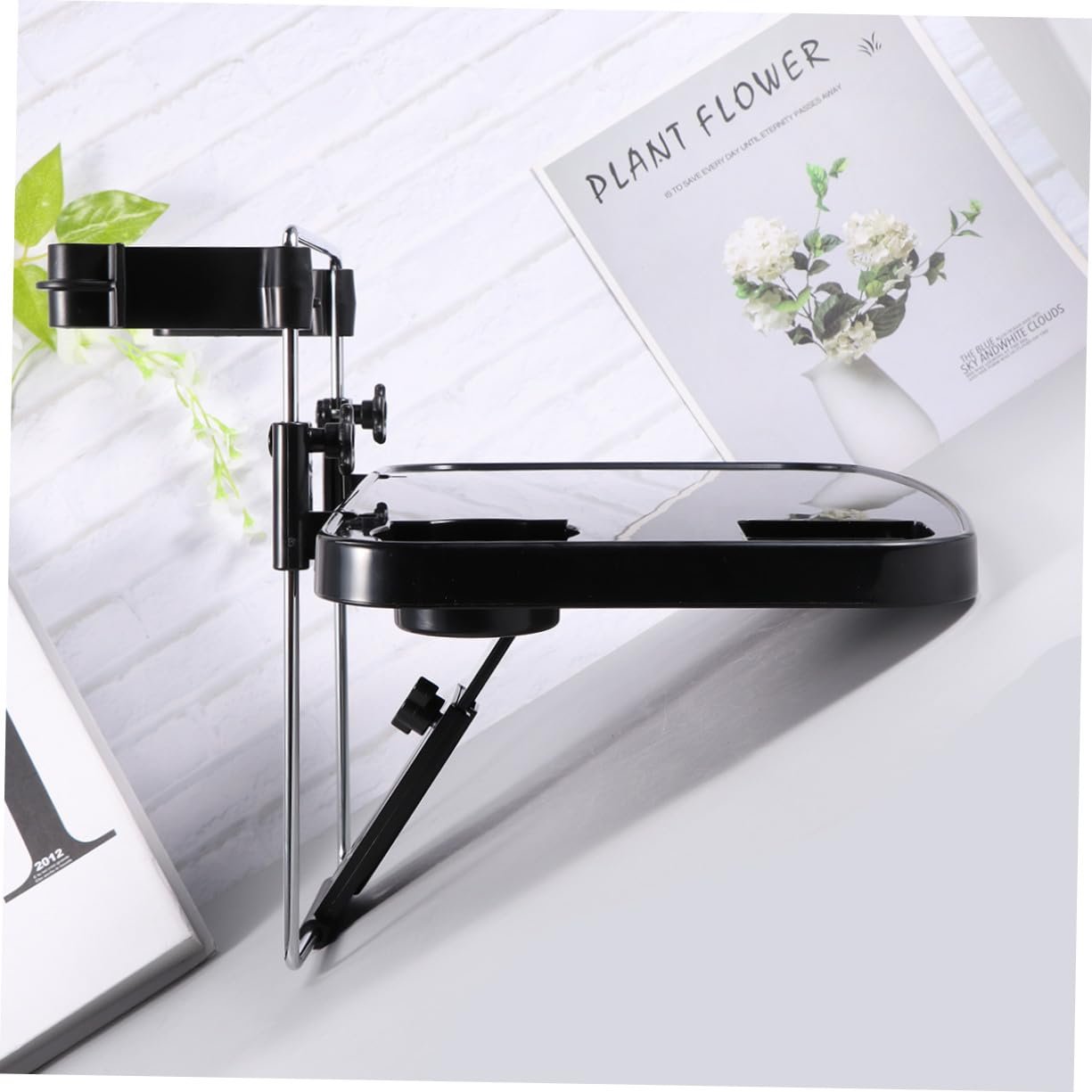 Автомобильный столик на руль складной с регулируемой подставкой для ноутбука, многофункциональным держателем для кружек и сумкой для хранения. Подходит для автомобильных сидений, складной столик для ноутбука для еды, фото №3