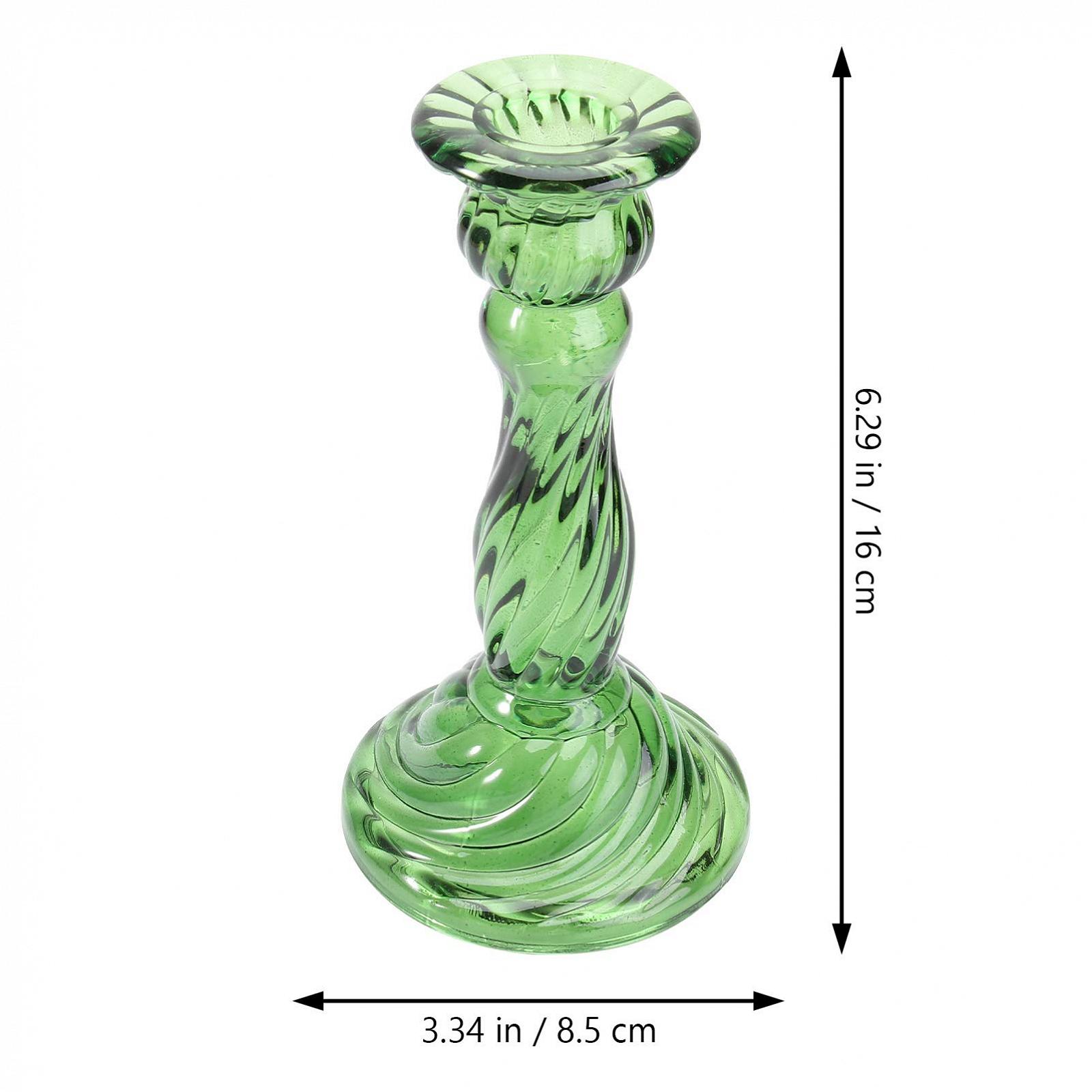 Подсвечник ABOOFAN Vintage Glass Table European Dark Green, фото №3