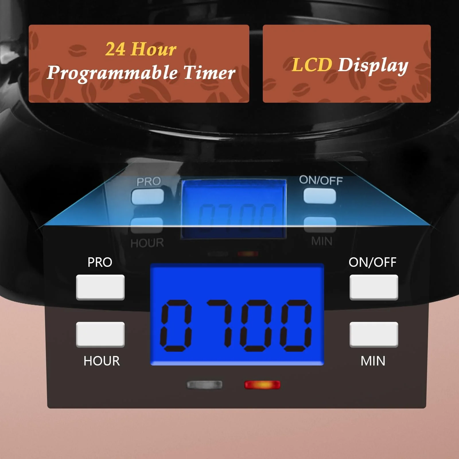 Капельная кофеварка Aigostar Benno Digital 1.5 л 800 Вт Нержавеющая сталь/Черный, фото №2