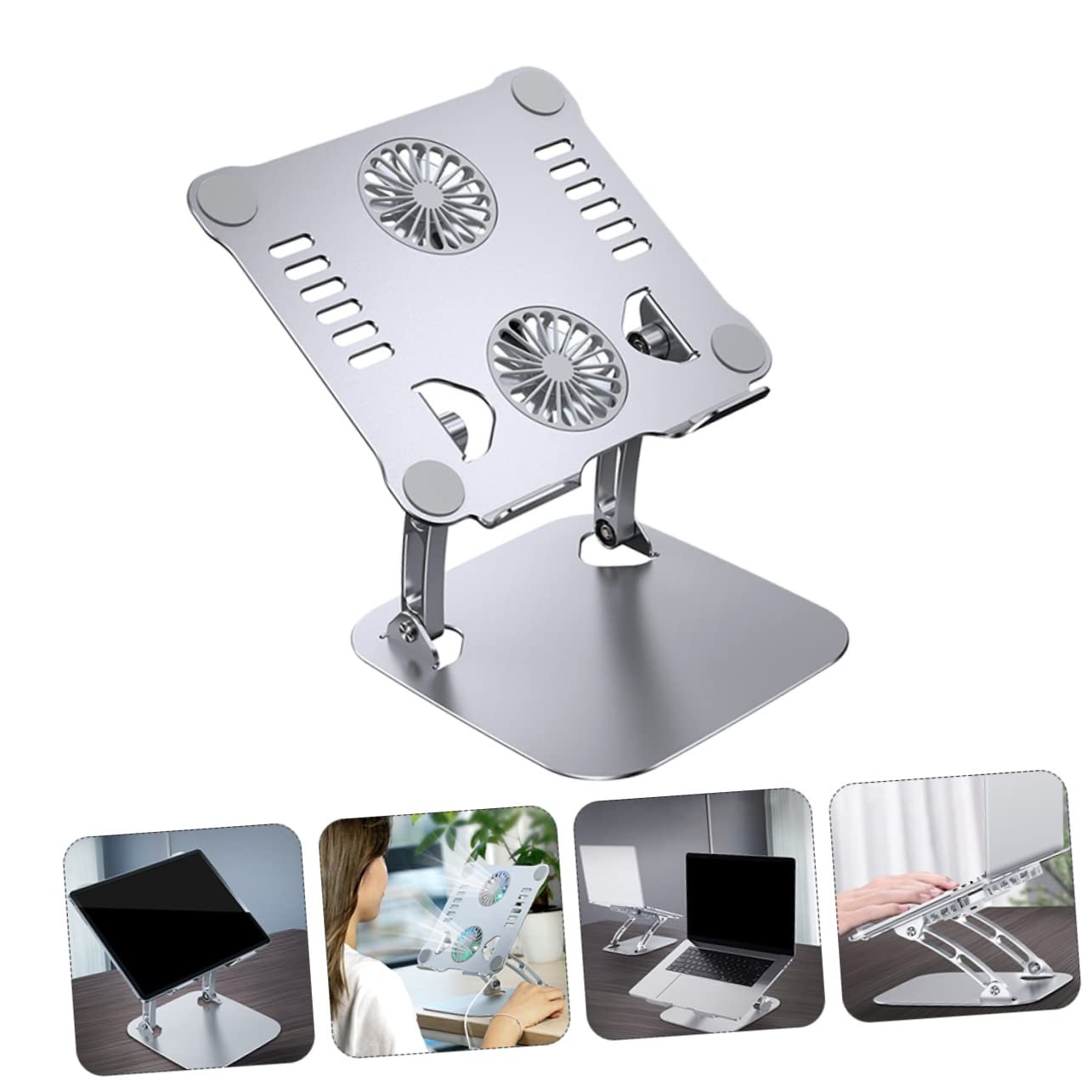 Регульована підставка для ноутбука Vaguelly з алюмінієвого сплаву, легка підставка для планшета для відведення тепла, фото №3 Регульована підставка для ноутбука Vaguelly з алюмінієвого сплаву, легка підставка для планшета для відведення тепла, фото №3