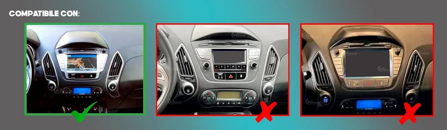 Штатная автомагнитола JFSound JF-137H5-XDC-1 для Hyundai IX35 / 7" / Сенсорная / 2/16Гб / Android 12 / Apple CarPlay / Android Auto / Bluetooth / WI-FI / GPS / USB / DAB+, фото №2