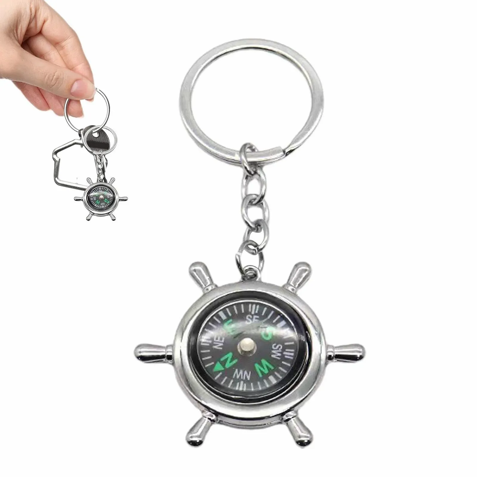 Брелок-компас Outdoor - Металевий кулон для виживання на відкритому повітрі - Стильний та елегантний, фото №1