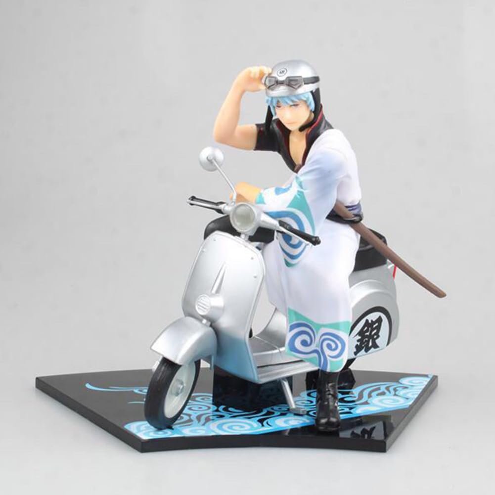 Фигурка ПВХ Sakata Gintoki Zhongkaihua 15 см, аниме модель, коллекционные украшения, издание на мотоцикле, фото №2
