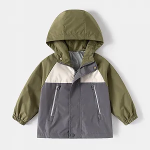 Водонепроникна дощова куртка з капюшоном Beokeuioe для дітей synthetic.ua - Фото 1
