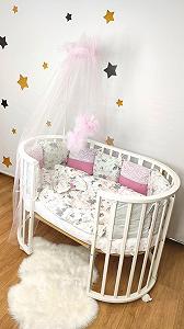 Набір постільного в ліжечко Прованс рожевий (Т00074) - Фото 1