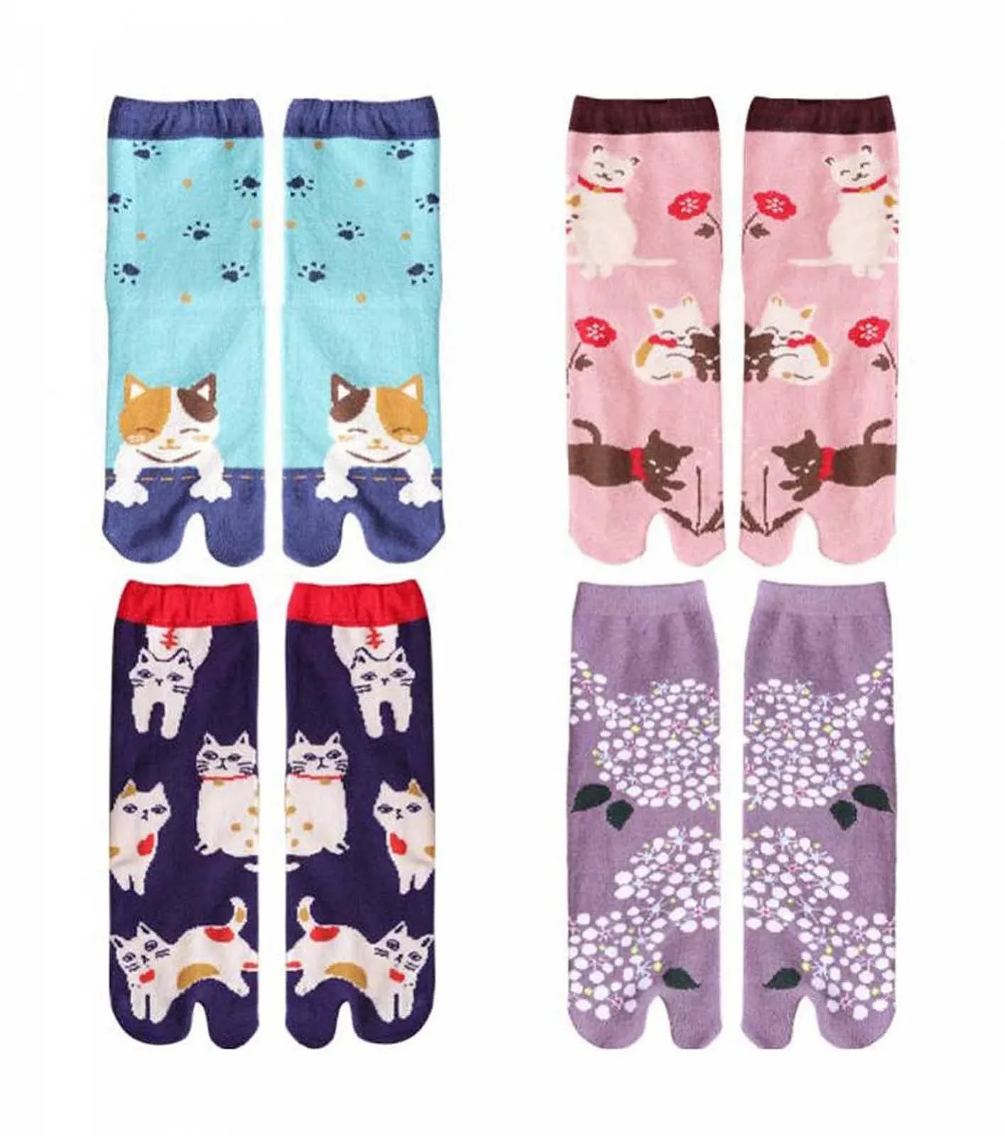 Шкарпетки Fendawn Strive Японські з двома пальцями Бавовняні Шкарпетки для косплею, 4 пари, фото №1 Шкарпетки Fendawn Strive Японські з двома пальцями Бавовняні Шкарпетки для косплею, 4 пари, фото №1