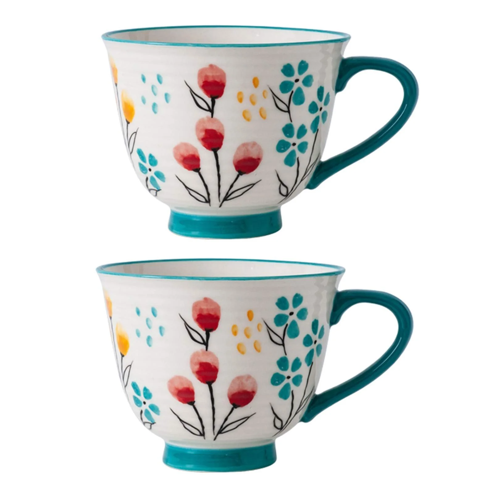 Кружка, фарфоровая, 440 мл, Onecolor, размер B (2 шт. в наборе), фото №1