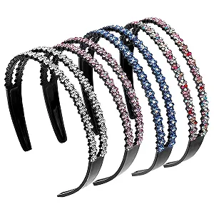 Обруч для волосся зі стразами Подвійний ряд - Фото 1