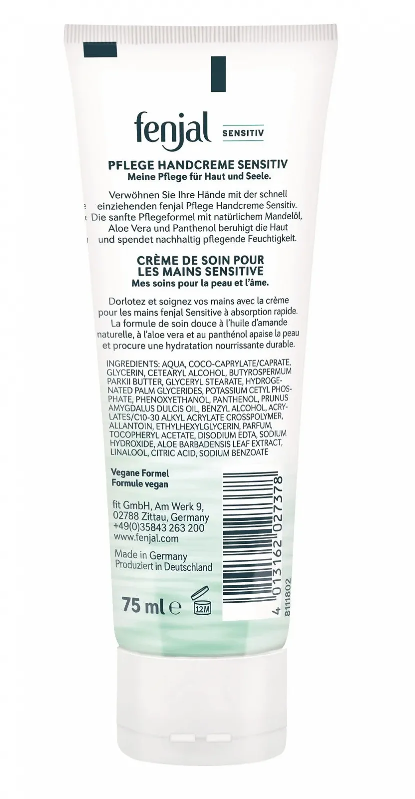 Крем для рук fenjal Care Sensitive, фото №2 Крем для рук fenjal Care Sensitive, фото №2