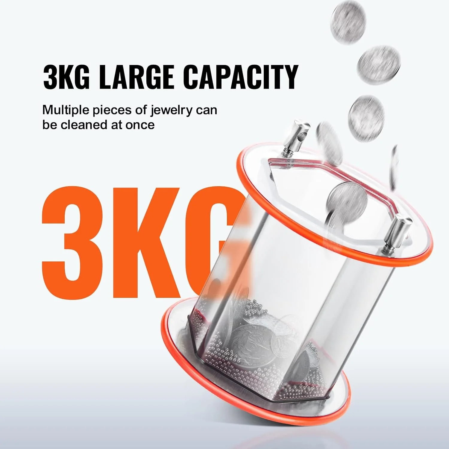 Полірувальна машина для ювелірних виробів Vevor KD-68082 Помаранчевий, фото №7