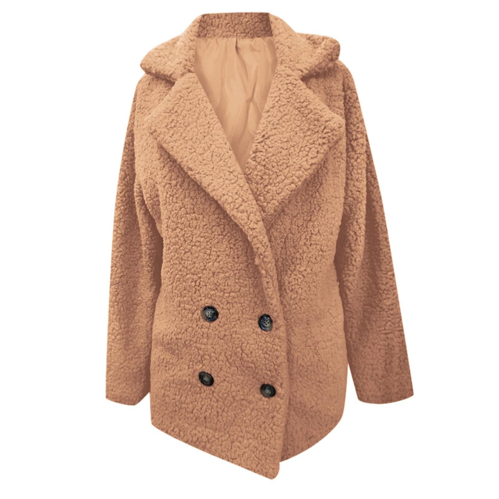 Жіноча куртка шерпа Pdakieyxnd плюшева, однотонна зимова, фото №6 Жіноча куртка шерпа Pdakieyxnd плюшева, однотонна зимова, фото №6