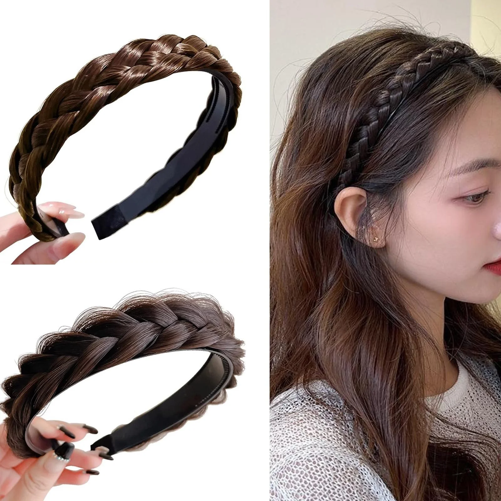 Обруч для волосся Плетений Подвійний Колір, 2 шт, фото №1 Обруч для волосся Плетений Подвійний Колір, 2 шт, фото №1