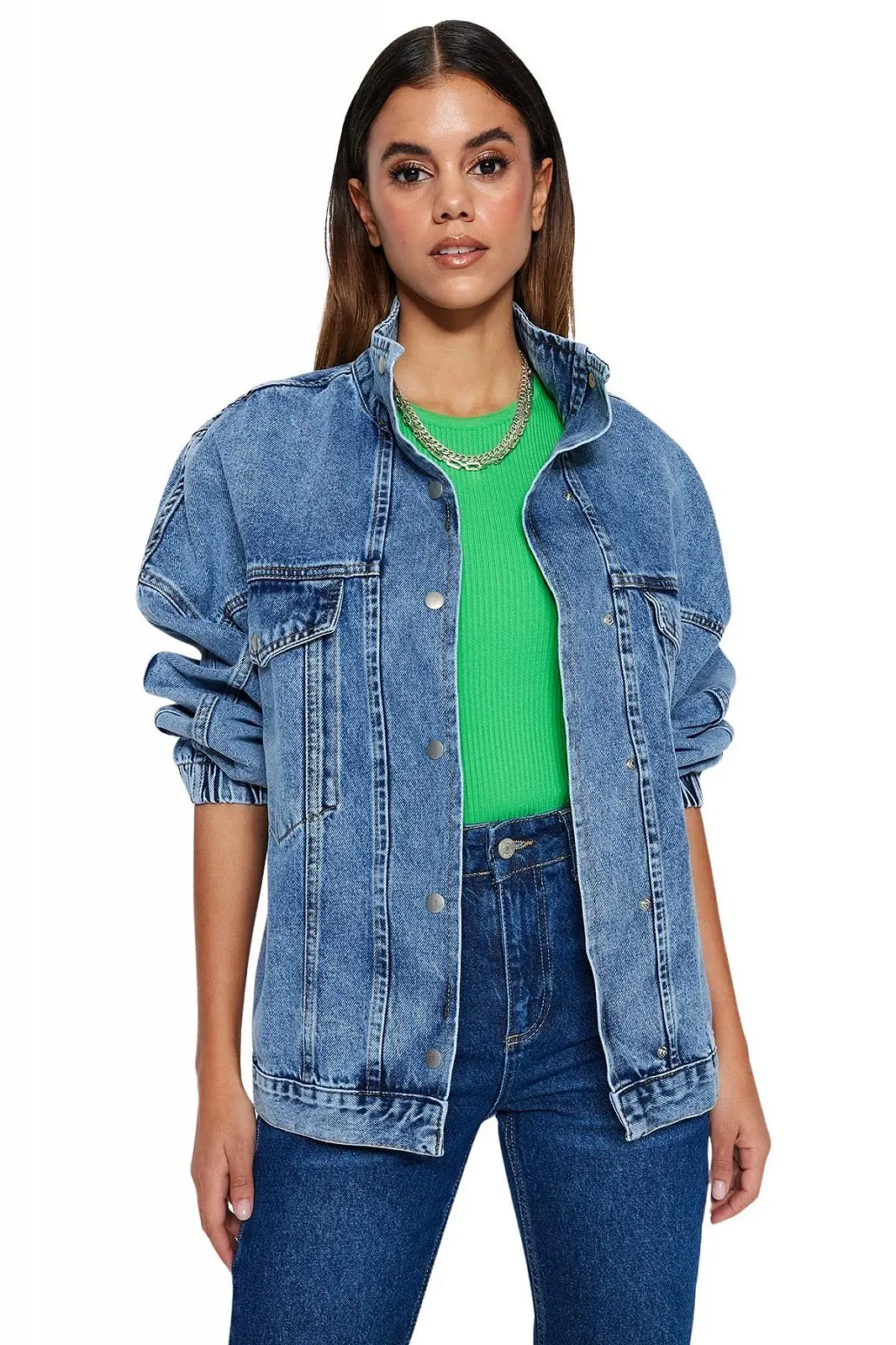 Жакет TRENDYOL Прямой Длинный Рукав, фото №3