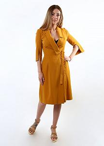 Платье inDresser L Горчичный (IN-F0260К034Б-Mustard) - Фото 1