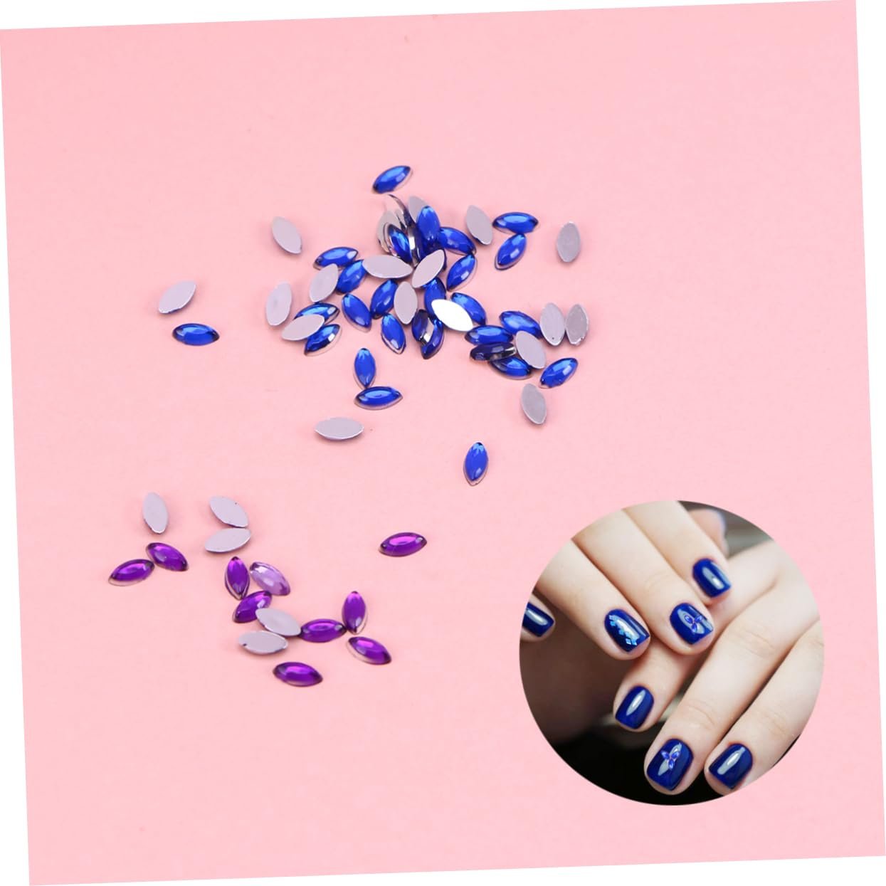 Прикраса для нігтів Housoutil, кольорові блискучі кристали, стрази з плоскою задньою частиною, фото №3