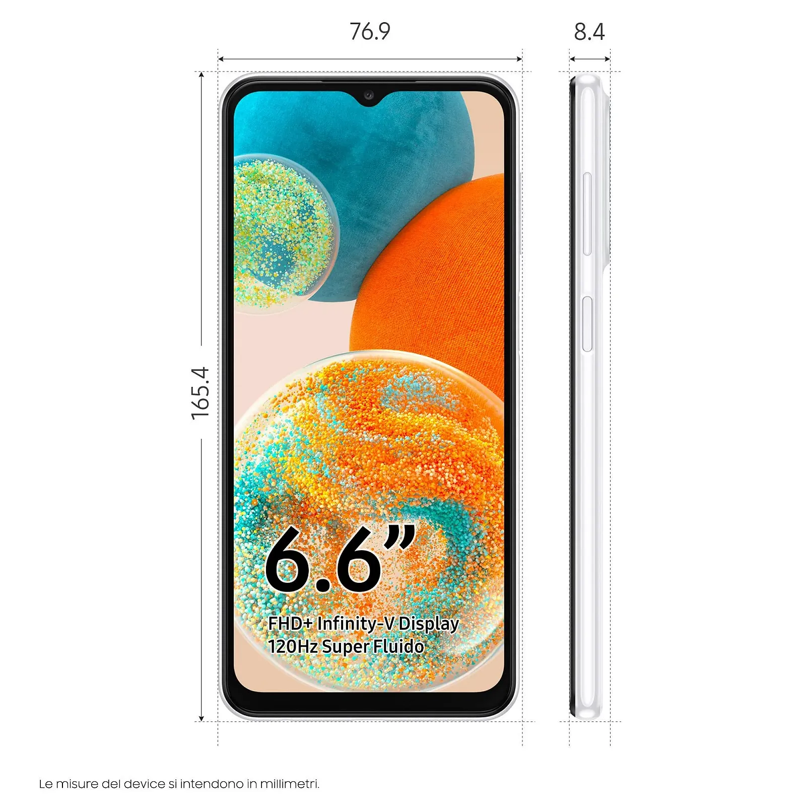 Смартфон Samsung Galaxy A23 5G A236F/DS 4GB/128GB Awesome White, фото №2