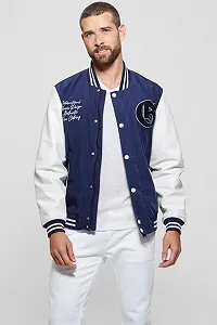 Чоловіча куртка-бомбер GUESS Біло-синій - L - Фото 1