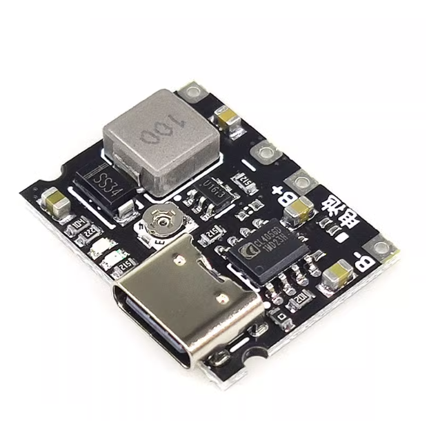 Контролер зарядки 1С підвищуючий DC-DC LI-ION 3.7 type-c, фото №1