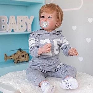 Кукла MineeQu Giant Lifelike Reborn Baby 28 Inch Мягкое утяжеленное тело Реалистичные новорожденные мальчики - Фото 1