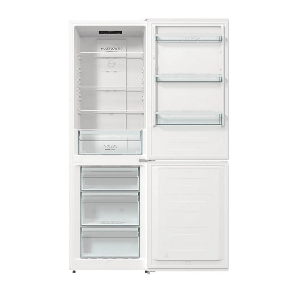 Холодильник з нижн мороз камерою Gorenje 185х60х60см 2 двері 203(99)л, А NoFrost LED диспл, фото №2