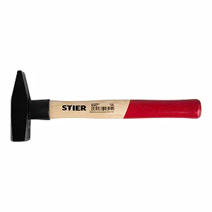 Молоток слесарный STIER 500 г DIN 1041 с ясеневой рукояткой - Фото 1