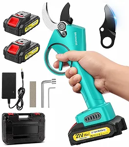 Садові ножиці акумуляторні електричні, 800 Вт, 33 мм, з 2 акумуляторами 21 В 2000 мА·год - Фото 1