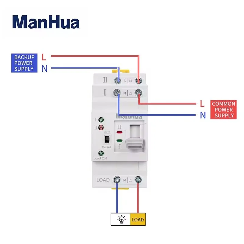 Автомат введення резерву ManHua MES1-63NS/2P 63A 220V АВР перемикач, фото №9