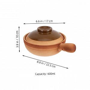 Глиняный горшок традиционный с крышкой, равномерное распределение тепла, для риса, семейных обедов и путешествий, портативный, цвет в ассортименте synthetic.ua - Фото 1