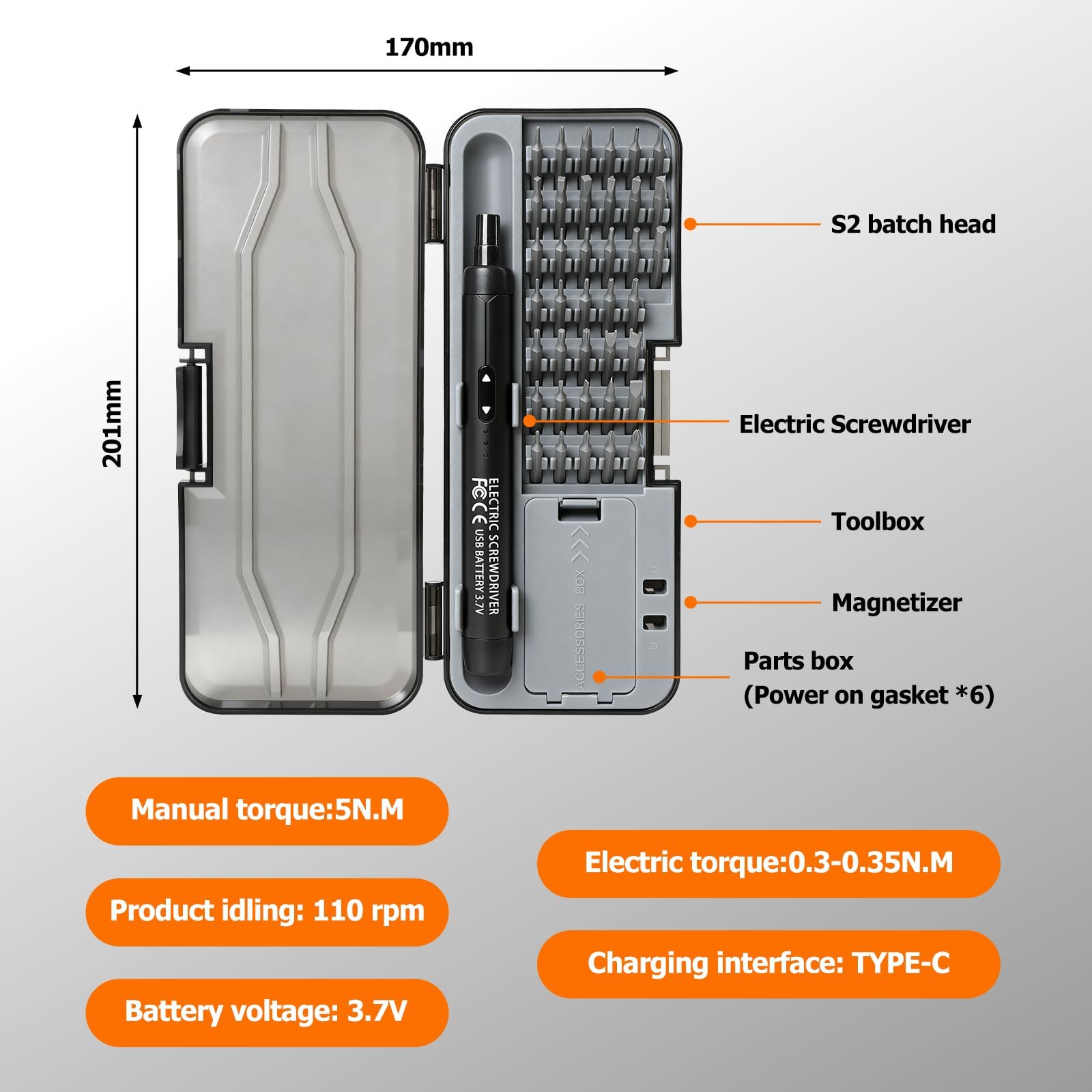 Набор аккумуляторных отверток Mini Electric Screwdriver Set 46 в 1 36 магнитных бит, фото №7 Набор аккумуляторных отверток Mini Electric Screwdriver Set 46 в 1 36 магнитных бит, фото №7