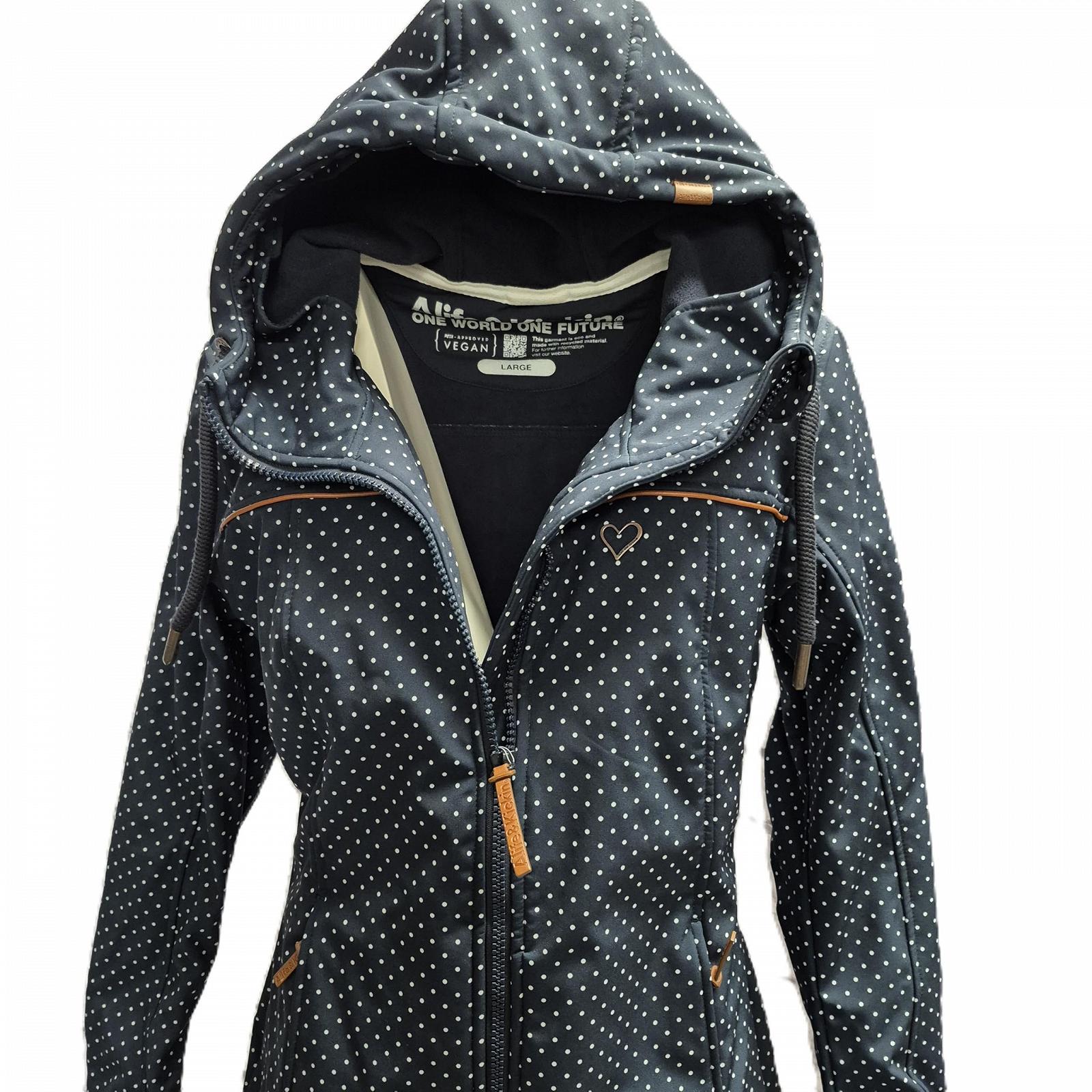 Куртка Парка alife & kickin LoreneAK B Женская Softshell, Черный с точечным узором, Длинная Куртка с Капюшоном, фото №2