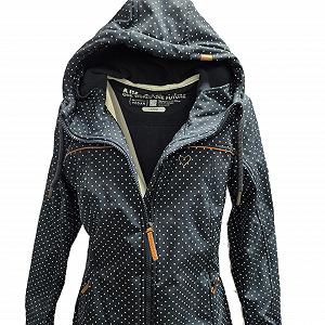 Куртка Парка alife & kickin LoreneAK B Женская Softshell, Черный с точечным узором, Длинная Куртка с Капюшоном synthetic.ua - Фото 1