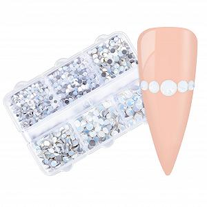 Стразы для ногтей Премиум S04 Блестящие Разные цвета и размеры - Фото 1