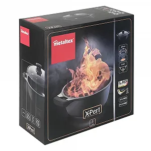 Каструля Metaltex Xpert з високоякісного литого алюмінію 26 см з тришаровим антипригарним покриттям ILAG Full Induction synthetic.ua - Фото 1