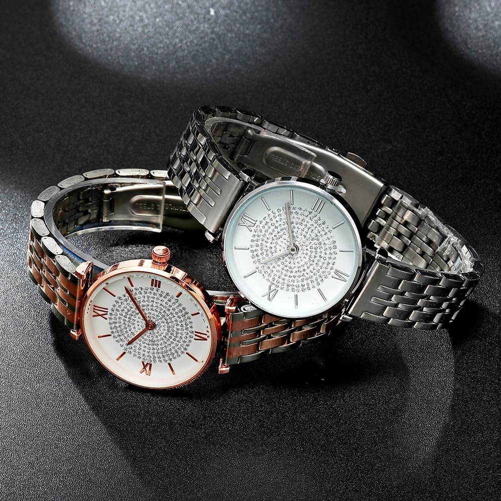 Жіночий Годинник Basfur Dress Fe-Montre-074-01 Сріблястий та Золотий Ремінець / Білий Циферблат, фото №4
