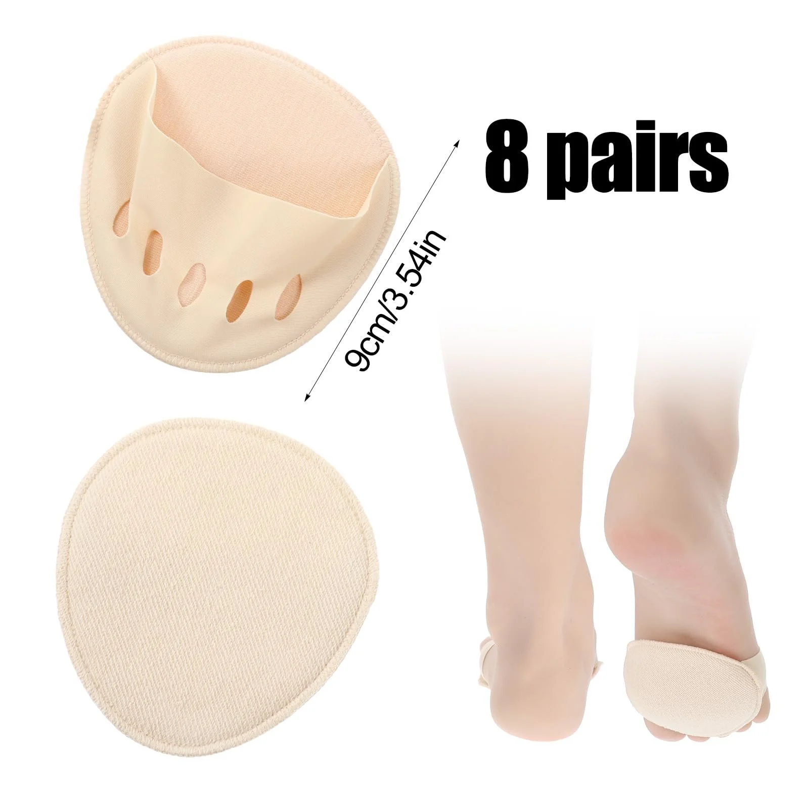 Жіночі шкарпетки-слідки з підкладкою, 8 пар, фото №2