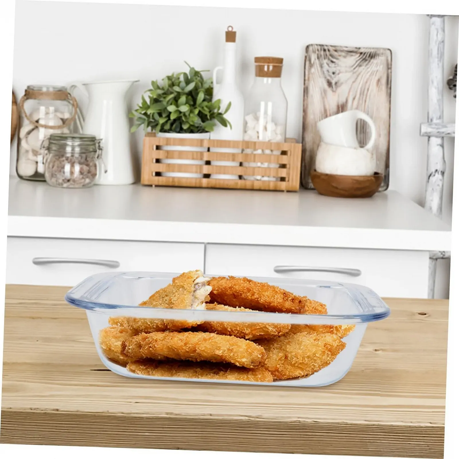 Форма для выпечки iplusmile термостойкая стеклянная прямоугольная для духовки и микроволновой печи, фото №5