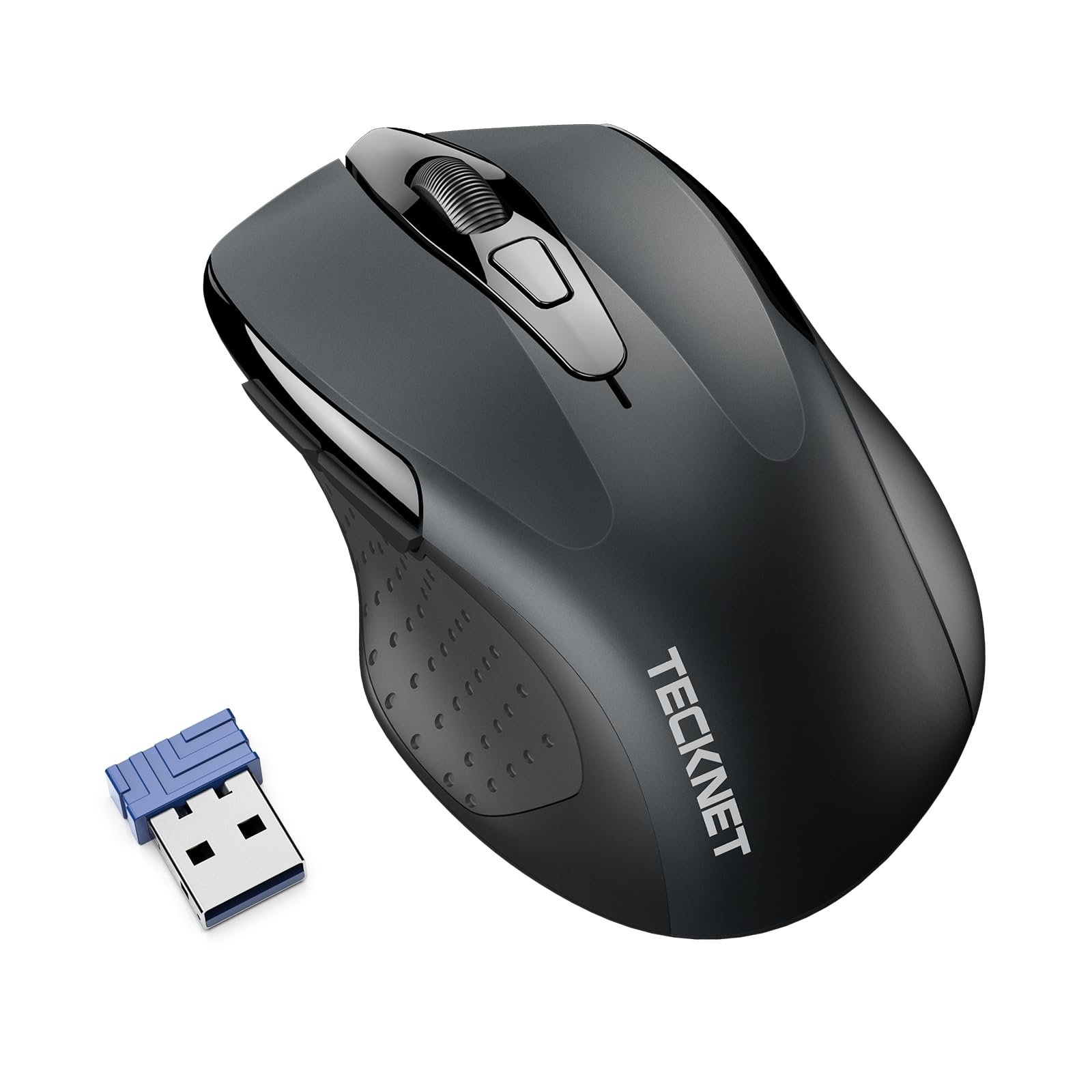 Мышь беспроводная TECKNET 4000 DPI серая, фото №4