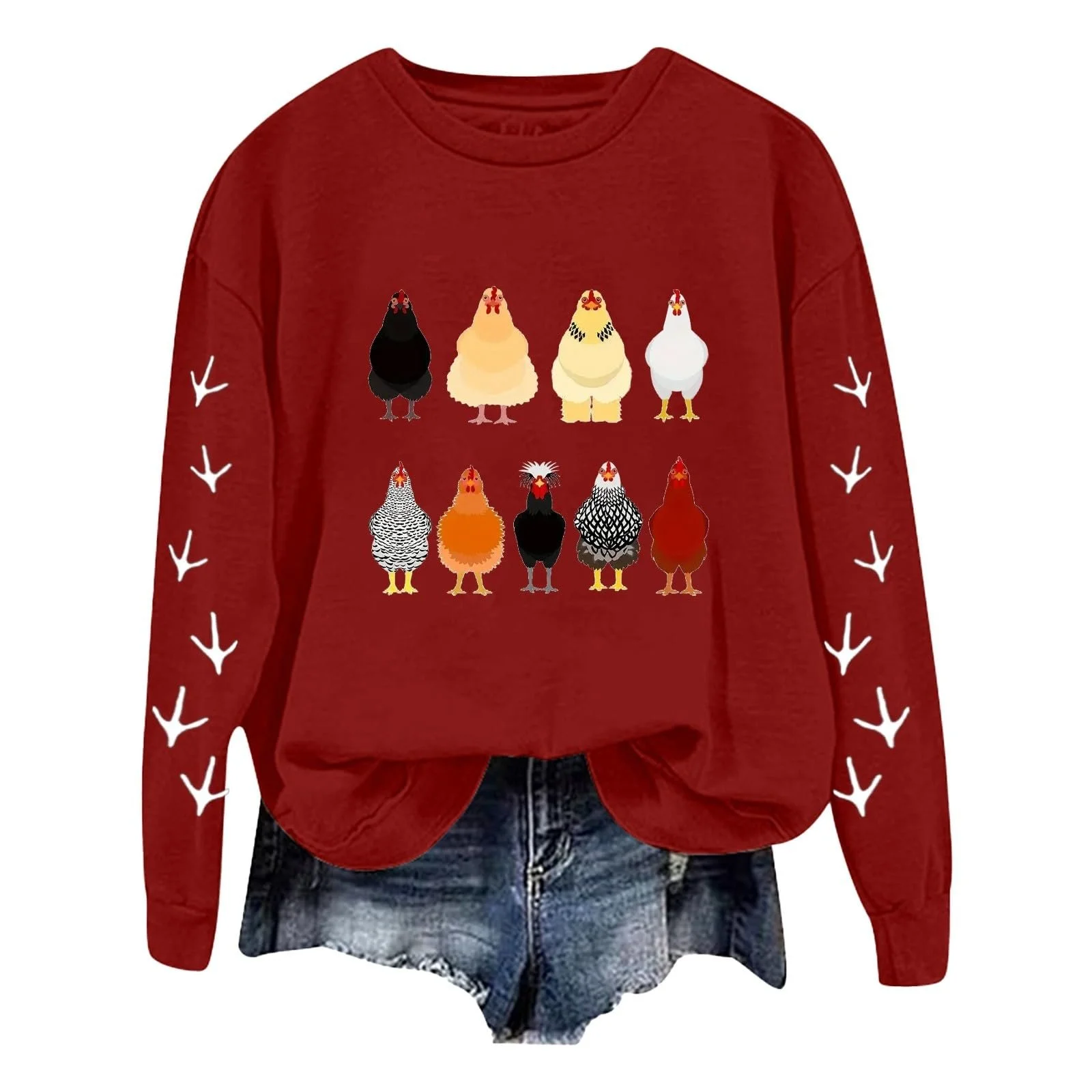 Модний жіночий світшот з довгими рукавами, фото №1