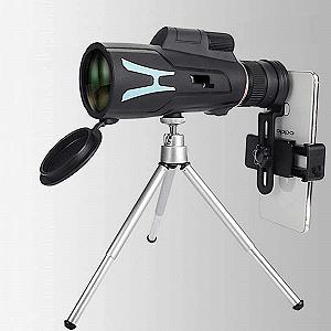 WANWEN Monokulyar HD-Teleskop 20-60X60 Зумоване Monokulyar Hd-Optike з телефонним тримачем-штативом чорний - Фото 1
