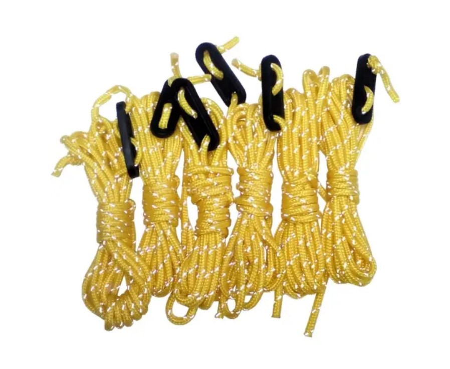 Комплект відтяжок для палатки Трамп ТРТ-104.10 світло відбиваючий 6 шт Yellow MS, фото №1 Комплект відтяжок для палатки Трамп ТРТ-104.10 світло відбиваючий 6 шт Yellow MS, фото №1